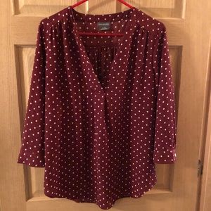 Vanheusen polka dot top